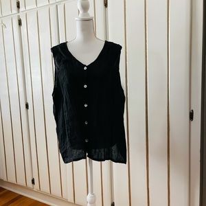 Flax Button Down Tank Top